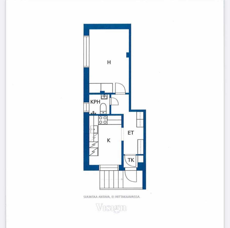 Yksioe 1 Km Jokirannasta Foeriltae/ 2 Km Torilta Apartment Турку Екстериор снимка
